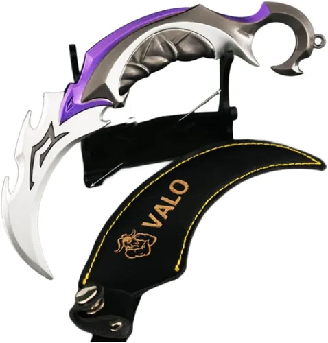 Miniatura 10 de Valorant Champion Karambit Knife Model 2022 Juego de caja de regalo conmemorativa para eventos de juego (caja de regalo, juego de 2)