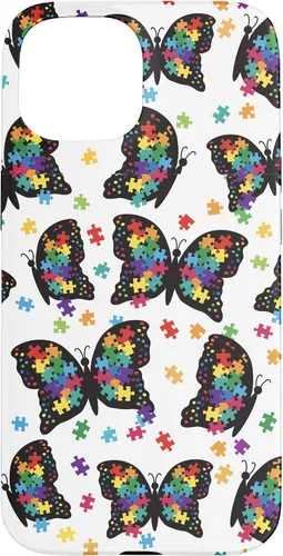 Miniatura 6 de Funda con patrón de rompecabezas de mariposa para iPhone 17