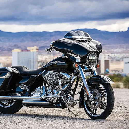 Miniatura 7 de Cubierta de ventilación de carenado delantero de motocicleta para Harley Touring Electra Glide Limited Ultra Classic Street Glide 2014-2021 (negro)