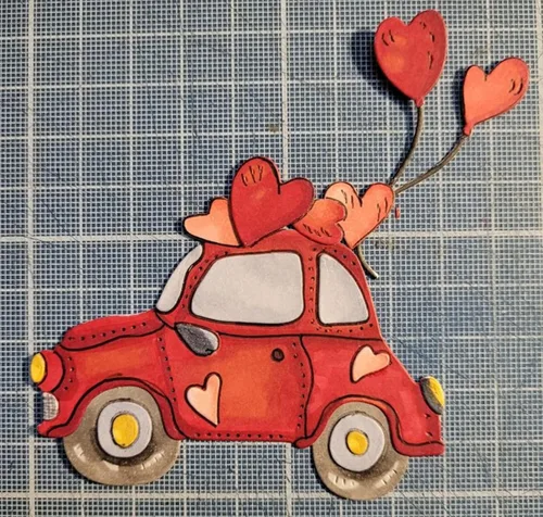 Miniatura 5 de Marco de metal para automóvil y corazones, troqueles de corte de boda, plantillas cortadas para álbumes de recortes, fotos, papel decorativo