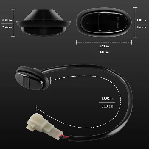 Miniatura 6 de POPMOTORZ Conjunto de 4 Luces LED Marcadoras Laterales de Guardabarros, 2 Luces Blancas de Extensiones de Guardabarros Delanteros y 2 Lámparas