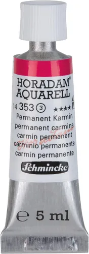 Miniatura 180 de Schmincke - HORADAM® AQUARELL - acuarelas de los mejores artistas, carmín permanente - 0.5 fl oz 353 carmín permanente