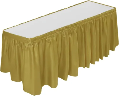 Miniatura 12 de DecorRack Falda de mesa, 29 pulgadas x 14 pies, sin BPA, desechable, reutilizable, rectangular, color negro (paquete de 1)