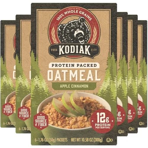 Miniatura 13 de Kodiak - Paquetes de avena instantánea, arándanos y crema, alto en proteínas, 100% granos integrales, 6 cajas con 6 paquetes (36 paquetes)