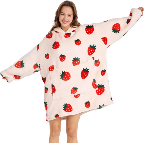 Miniatura 9 de Aemilas Wearable Blanket Hoodie - Warm Sherpa Blanket Sweatshirt as Gifts for Adult Women Mom Men, One Size Fits All