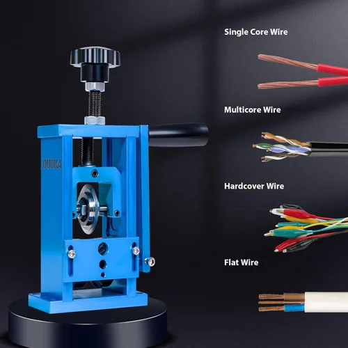 Miniatura 5 de Máquina pelacables accionada por taladro para reciclaje de cobre de chatarra, pelar alambre de cobre de 15 AWG a 200 MCM, herramienta pelacables