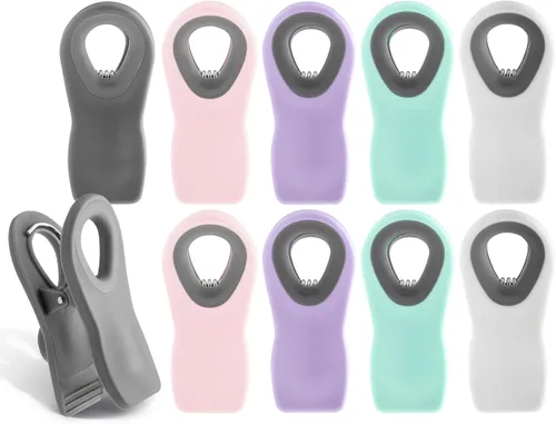Miniatura 18 de COOK WITH COLOR Clips para bolsas de chips con imán para almacenamiento de alimentos con agarre hermético para bolsas de pan, bolsas de aperitivos