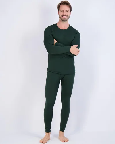 Miniatura 2 de 2 conjuntos térmicos para hombre, ropa interior térmica para hombre, manga larga con forro polar para hombre