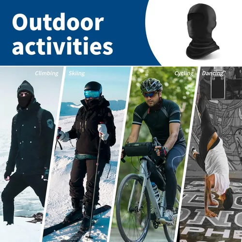 Miniatura 4 de YESLIFE Pasamontañas de esquí para hombres, máscara facial de verano para cascos de motocicleta, accesorios de motocross, polaina de cuello, bandanas