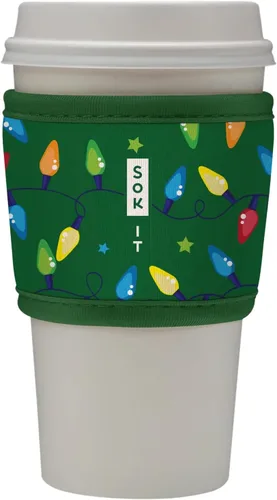 Miniatura 32 de Sok It HotSok Coffee & Tea - Funda de neopreno con aislamiento reutilizable (floral abstracto)