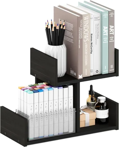 Miniatura 23 de Furinno Hermite Estantería Organizadora de Escritorio Librero, Espresso