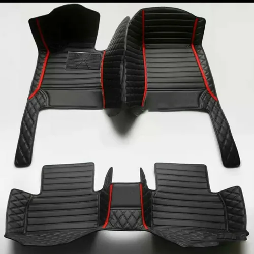 Miniatura 12 de Alfombrillas de cuero de lujo personalizadas para todo tipo de clima para el 99.99% de automóviles, SUV y camiones según el modelo automotriz Negro