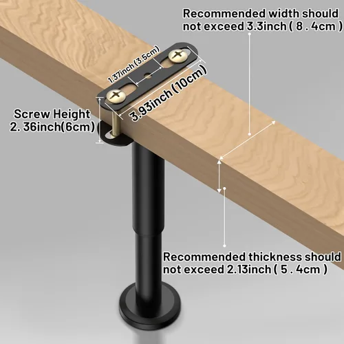 Miniatura 6 de Wlrrcwdttc 4 Patas de Soporte de Cama de Altura Ajustable 7.08-12.6 pulgadas, Patas de Soporte Central del Marco de Cama para Marco de Cama/Listón