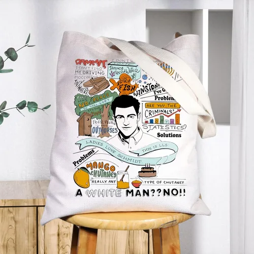 Miniatura 5 de BWWKTOP Schmidt Bolsa de lona Schmidt para fanáticos de Schmidt, regalos inspirados en programas de televisión, bolsa de hombro Schmidt Merchandise