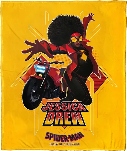 Miniatura 9 de Northwest Spider-Man - Manta de seda táctil, 50 x 60 pulgadas, color verde Spider Punk Araña Punk Verde