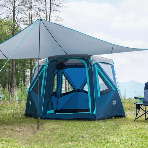 Miniatura 12 de TIMBER RIDGE Tienda de campaña desplegable instantánea para 4/6/8 personas, fácil instalación de 60 segundos, resistente a la intemperie, tienda