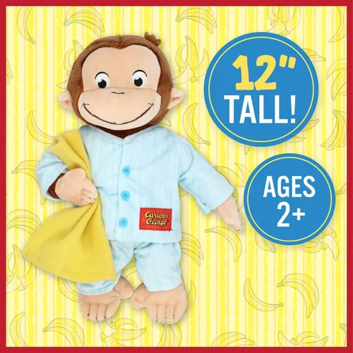 Miniatura 5 de Kids Preferred Curious George in Pajamas - Juguetes de peluche de mono suave y lindo, regalo para bebés y niños pequeños y niñas, animal de peluche