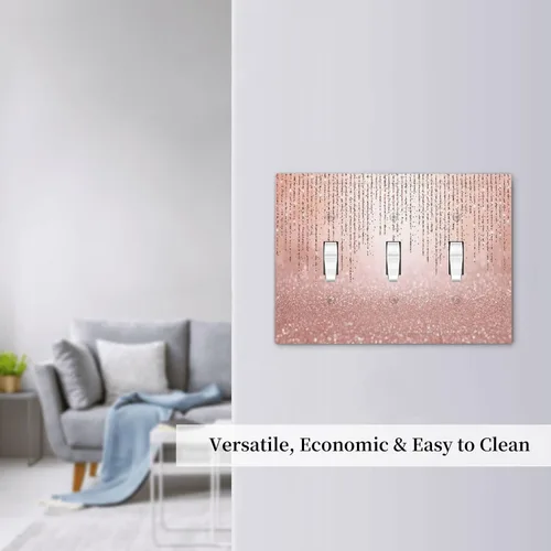 Miniatura 23 de Placa de Interruptor de Luz Azul de 1 Gang, Placa de Pared Decorativa de Palanca Individual, Cubierta de Placa de Pared de Palanca, Placa Frontal