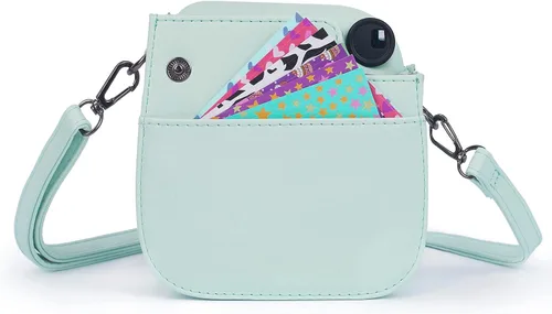 Miniatura 3 de Instant Mini 12 Funda Protectora para Cámara para Fujifilm Instax Mini 12/11, Funda de Bolsa de Cámara de Cuero PU Premium con Bolsillo y Correa