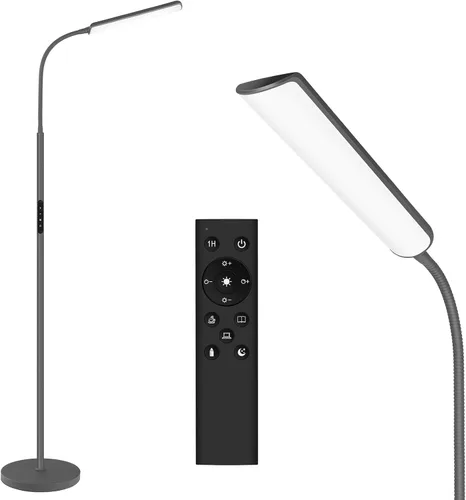Miniatura 10 de Dimunt Lámpara de pie LED, lámparas de pie brillantes de 15W para sala de estar con temporizador de 1H, lámparas de pie ajustables sin escalones