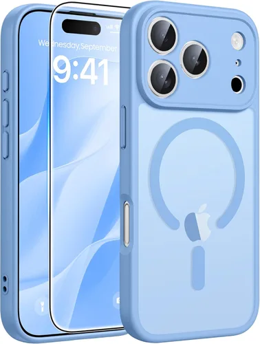 Miniatura 56 de FNTCASE Funda para iPhone 13 Pro: Fundas magnéticas translúcidas mate delgadas con protector de pantalla de vidrio templado