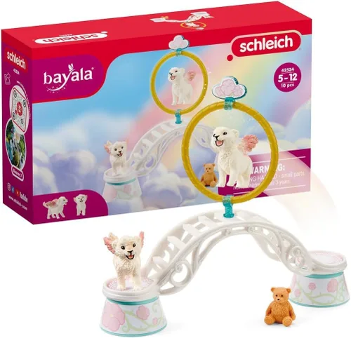 Schleich Bayala 42524 - Juego modular de 9 piezas con lindas figuras de león, arco, aro y calcomanías, juguetes de criaturas míticas para juegos
