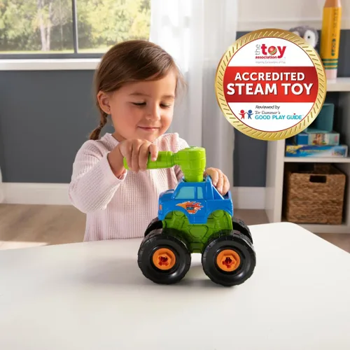 Miniatura 2 de Build-A-Buddy Camión Monstruo Juguete - Juguetes de Construcción 2-en-1 para Desmontar y Jugar - Juegos de Construcción para Niños - Juguetes