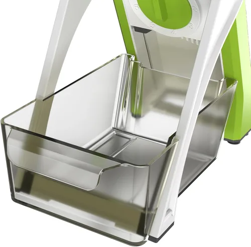 Miniatura 7 de Cortador de mandolina 5 en 1 seguro para cocina, picador de verduras seguro, cuchillo de pelar, grosor ajustable, fácil de limpiar, rebanador