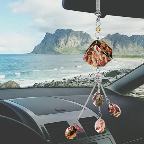 Miniatura 4 de Accesorios personalizados para colgar en el automóvil, accesorios personalizados para colgar en el espejo retrovisor, adorno personalizado