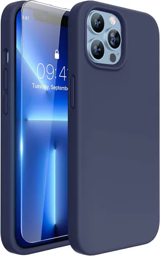 Miniatura 8 de Miracase Funda diseñada para iPhone 13 Pro Max con protector de pantalla, [forro de microfibra suave antiarañazos], funda protectora de silicona