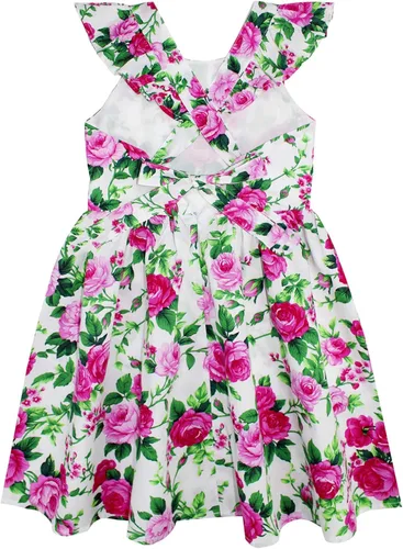 Miniatura 273 de Vestido de verano para niña, de algodón, con diseño floral