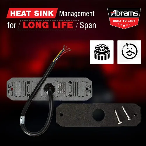 Miniatura 6 de Abrams Ultra Series [Rojo/Blanco] 18W - 6 LED [SAE Clase 1] EMS EMT Vehículo de camión de bomberos [Color dividido] Luz de advertencia