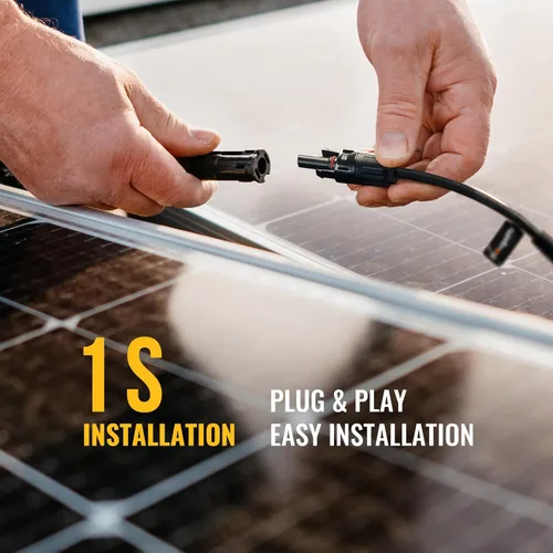 Miniatura 5 de BougeRV 2 pares de conectores solares Y rama paralelo adaptador cable cable enchufe kit de herramientas para panel solar