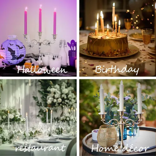Miniatura 6 de Candelabro de 3 brazos de metal – Portavelas para candelabros para eventos formales, bodas, iglesia, decoración festiva, Halloween – Soporte Cobre