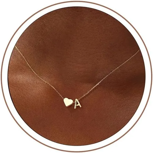 Miniatura 53 de Turandoss Mothers Day Gifts for Mom Wife - Dainty 18K Gold Plated Heart Initial A-Z Pendant Necklace Trendy Jewelry Heart Necklaces Birthday Mothers