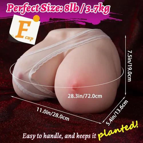 Miniatura 8 de Big Boobs - Muñeca sexual de tamaño real para hombres, 8 libras, suave jalea sexual, muñeca sexual, senos, juguete sexual masturbador, juguetes