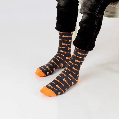Miniatura 4 de Calcetines de media pantorrilla para hombre, diseño de animales locos, casual, algodón, talla 9, 13, divertido, colorido, novedad, arte, hombre