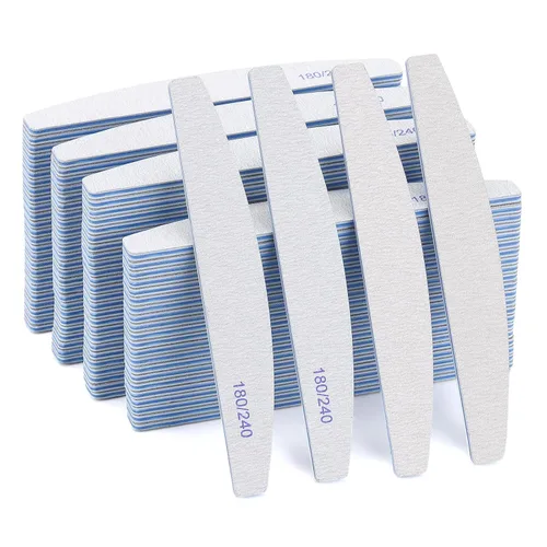 Miniatura 12 de BTYMS 10 piezas de limas de uñas de grano 100/180 - Tablas de esmeril de doble cara para uñas acrílicas, de gel y naturales
