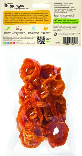 Miniatura 2 de Pet 'n Shape Chik 'N Rings - Golosinas naturales de pollo para perros, 4 onzas