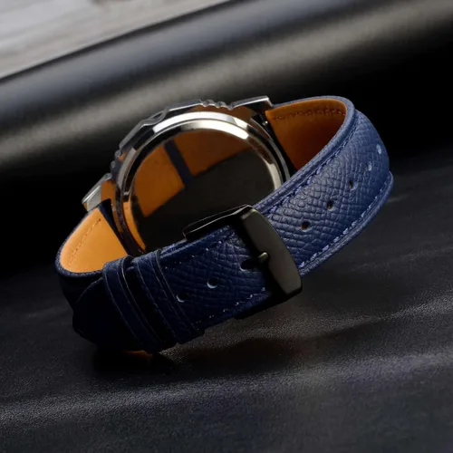 Miniatura 8 de BISONSTRAP Correas de reloj de cuero con textura para mujeres y hombres, correas de repuesto de reloj con liberación rápida, 0.709 in, 0.787 in