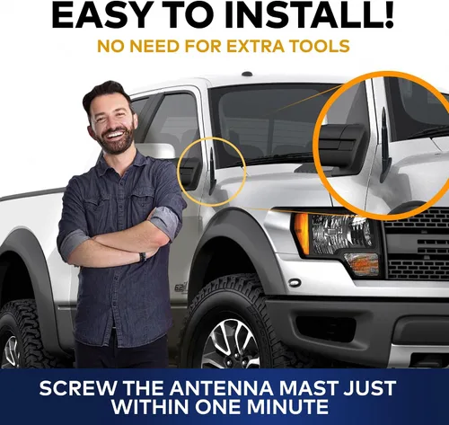 Miniatura 4 de Antena Bullet para Ford F-150 XL XLT 2009-2025 – Antena de Camión Premium Altamente Duradera de 5.45 Pulgadas – Antena de Radio Resistente al Lavado