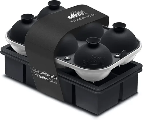 Miniatura 12 de Samuelworld Combo de Bandeja de Hielo Premium (16 Cubitos de Hielo/6 Bolas de Hielo), Fabricador de Esferas de Hielo Grandes y Bandejas de Cubitos