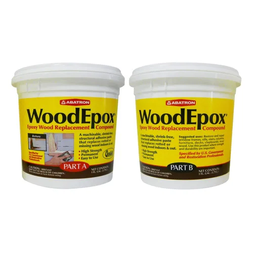 Miniatura 6 de Abatron WoodEpox Kit - 12 oz - Relleno adhesivo epoxi estructural de 2 partes - Masilla de relleno de madera Repara madera dañada, fácil de usar