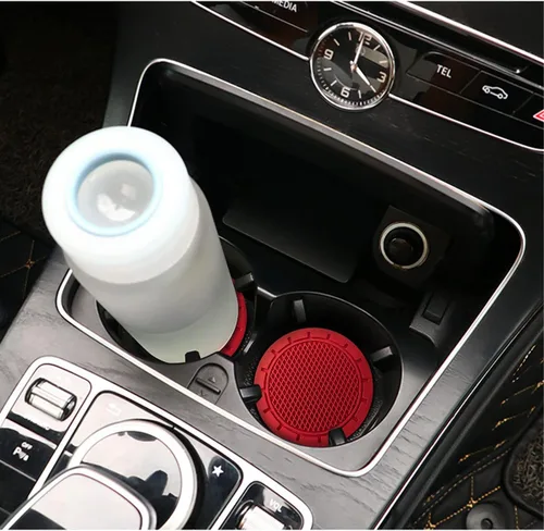 Miniatura 7 de Paquete de 4 portavasos para auto, portavasos universal antideslizante de 2.75 pulgadas de diámetro, duradero, compatible con la mayoría de los Rojo