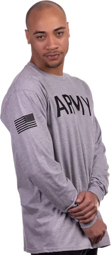 Miniatura 2 de Camiseta estilo PT del ejército Camiseta de manga larga para entrenamiento físico militar de EE. UU