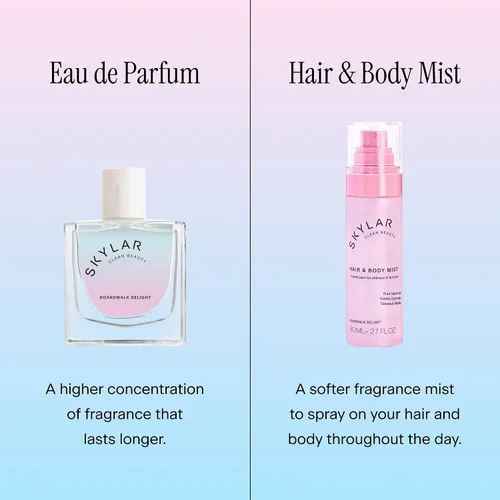 Miniatura 8 de Skylar Boardwalk Delight - Spray para cabello y cuerpo Fragancia hipoalergénica y limpia Vegano, sin crueldad animal y seguro para pieles