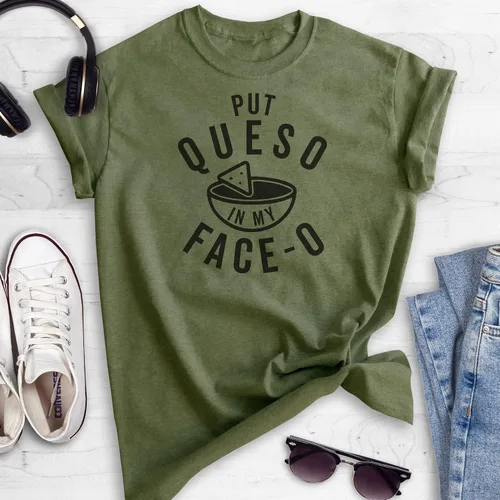 Miniatura 2 de Evertree Clothing Put Queso in My Face-O Shirt, Unisex Mujer Camisa Nacho, Camisa Comida Mexicana, Camisa Queso