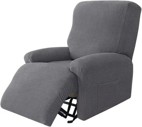 Miniatura 18 de Konsilsa Fundas para sofá reclinable de 1/2/3/4 plazas, funda elástica para sillones reclinables, funda para sillón reclinable, funda Tela 1-22