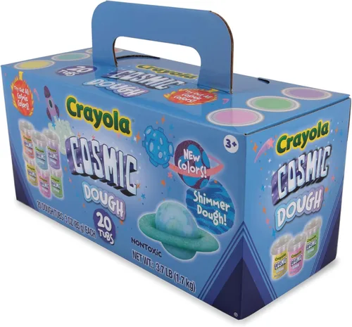 Miniatura 5 de Crayola Cosmic Dough 20pk x 3oz - Juguetes especiales para niños, recuerdos de fiesta, artículos escolares - Masa para modelar brillante no tóxica