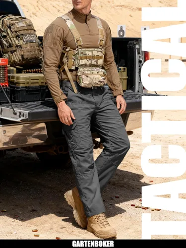 Miniatura 5 de Men's Tactical Pants Lightweight Water Resistant Cargo Pants Flex Ripstop EDC Work Hiking Outdoor Pants